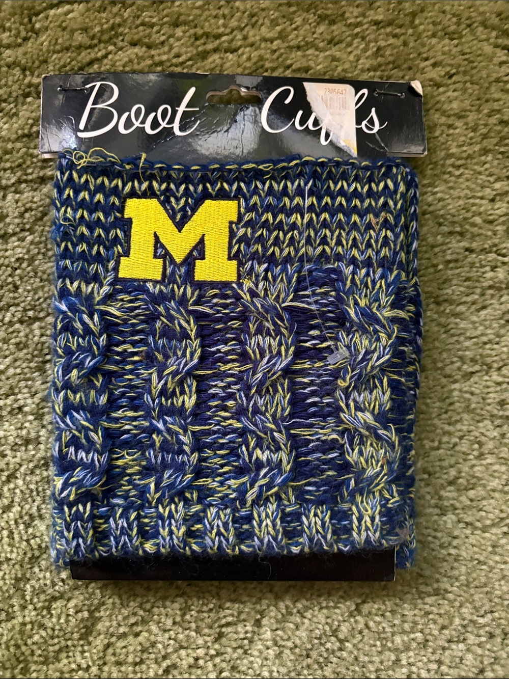 Yellow Michigan Knit Boot Cuffs